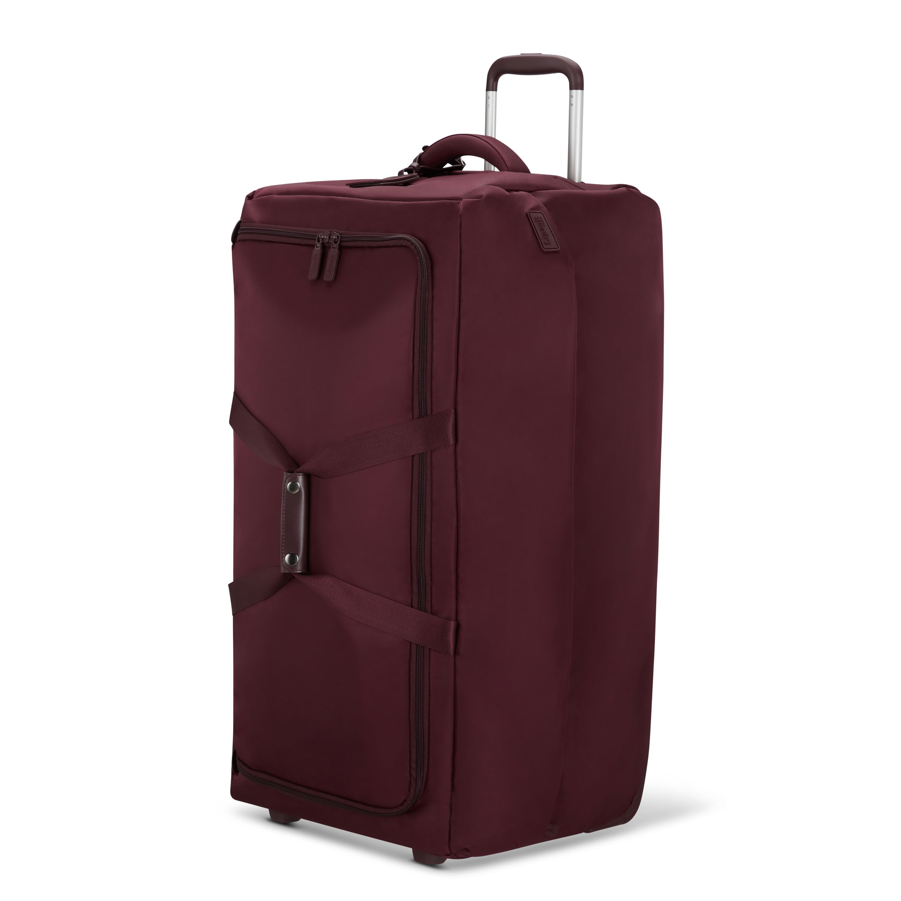 Lipault Foldable Plume Wheeled Duffel, Bordeaux, Front 3/4 Image image number 3